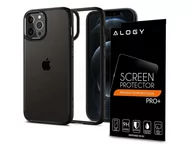 Etui i futerały do telefonów - Spigen Etui Ultra Hybrid do Apple iPhone 12 12 Pro 6.1 Matte Black + Szkło Alogy uniwersalny 42624-uniw - miniaturka - grafika 1