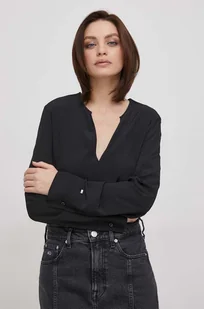 Tommy Hilfiger bluzka damska kolor czarny gładka - Bluzki damskie - miniaturka - grafika 1