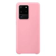 Etui i futerały do telefonów - Elastyczne silikonowe etui Silicone Case do Samsung Galaxy S20 Ultra różowy - miniaturka - grafika 1