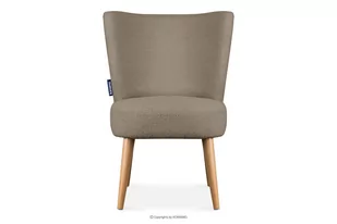 Fotel w tkaninie boucle na wysokich nogach ciemny beżowy APPA Konsimo - Fotele - miniaturka - grafika 1