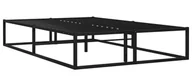 Łóżka - Czarne Metalowe Łóżko Niskie Industrialne 120X200 Cm Golo - miniaturka - grafika 1
