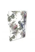 Szkolne artykuły papiernicze - Notes A5 w kratkę z gumką Soft Touch Boho Papugi - miniaturka - grafika 1