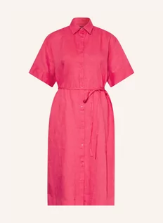 Sukienki - Gant Sukienka Koszulowa Z Lnu pink - grafika 1