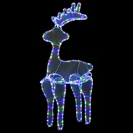 Ozdoby bożonarodzeniowe - vidaXL Świąteczna dekoracja, renifer z siatki, 306 LED, 60x24x89 cm - miniaturka - grafika 1