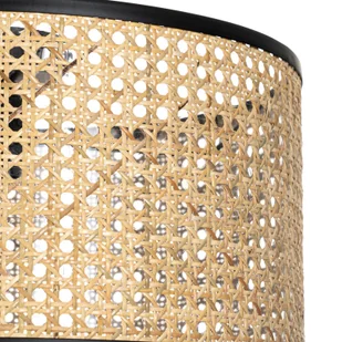 Lampa sufitowa Lindby Yaelle, wysokość 22 cm, rattan, czarny, E27 - Lampy sufitowe - miniaturka - grafika 2