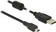 Kable USB - Kabel USB Delock DELOCK Kabel USB 2.0 Typ-A Stecker > USB 2.0 Mini-B Stecker 5,0 m schwarz - miniaturka - grafika 1