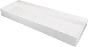 Umywalka nablatowa Deante Blur 40x100 cm prostokątna biały mat QB_AU1S - Umywalki - miniaturka - grafika 1