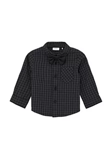 Bluzki dla niemowląt - s.Oliver Koszula dla chłopców Junior Baby Boys, szara/czarna, 62, szary/czarny, 62 - grafika 1