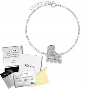 BRANSOLETKA SREBRNA ROLKA ROLKI ŁAŃCUSZEK PREZENT 925 GRAWER GRATIS - Bransoletki - miniaturka - grafika 1