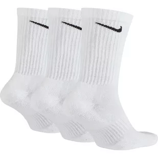 Skarpety długie NIKE Sportowe Everyday Cushion 3 PAK białe - Skarpetki damskie - miniaturka - grafika 2