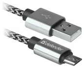 Kable USB - Defender USB AM-MICRO BM 1.0m 2.1A Biały - miniaturka - grafika 1