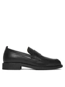 Półbuty męskie - Calvin Klein Półbuty SQ RUBBER LOAFER HM0HM01901 Czarny - miniaturka - grafika 1