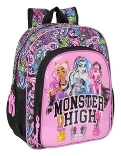 Safta MONSTER HIGH DRAMA – plecak szkolny dla dzieci, dostosowany do wózka, idealny dla dzieci w wieku szkolnym, wygodny i wszechstronny, jakość i odporność, 32 x 12 x 38 cm, wielokolorowy, M, na co - Plecaki szkolne i tornistry - miniaturka - grafika 1