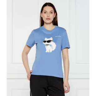 Karl Lagerfeld T-shirt IKON AQUARELLE Regular Fit - Koszulki i topy damskie - miniaturka - grafika 1
