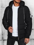 Kurtki męskie - Kurtka męska pikowana czarna Dstreet TX4637-XXL - miniaturka - grafika 1