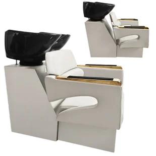 Myjnia myjka fryzjerska barberska Gaja do salonu fryzjerskiego barberskiego ruchoma ceramiczna misa armatura bateria słuchawka - Myjki fryzjerskie - miniaturka - grafika 1