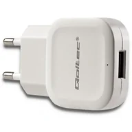 Ładowarki do telefonów - Qoltec Ładowarka sieciowa 12W | 5V | 2.4A | USB | Biała (50193) - miniaturka - grafika 1