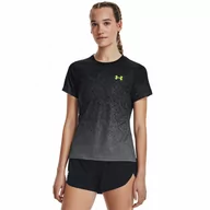 Koszulki sportowe damskie - Damska koszulka do biegania Under Armour UA RUSH Run Short Sleeve - szara - UNDER ARMOUR - miniaturka - grafika 1