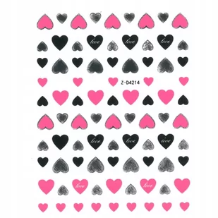 Nail Art Allepaznokcie Naklejki do paznokci cienkie samoprzylepne Sticker pink Nr Z-D4214 - Ozdoby do paznokci - miniaturka - grafika 1