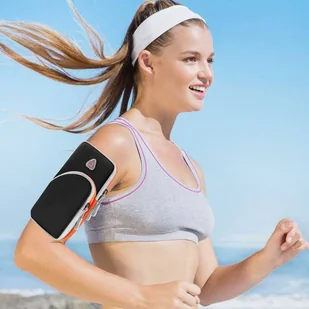 Armband do biegania opaska na ramię sportowe etui na telefon jasnoniebieski - Etui i futerały do telefonów - miniaturka - grafika 11
