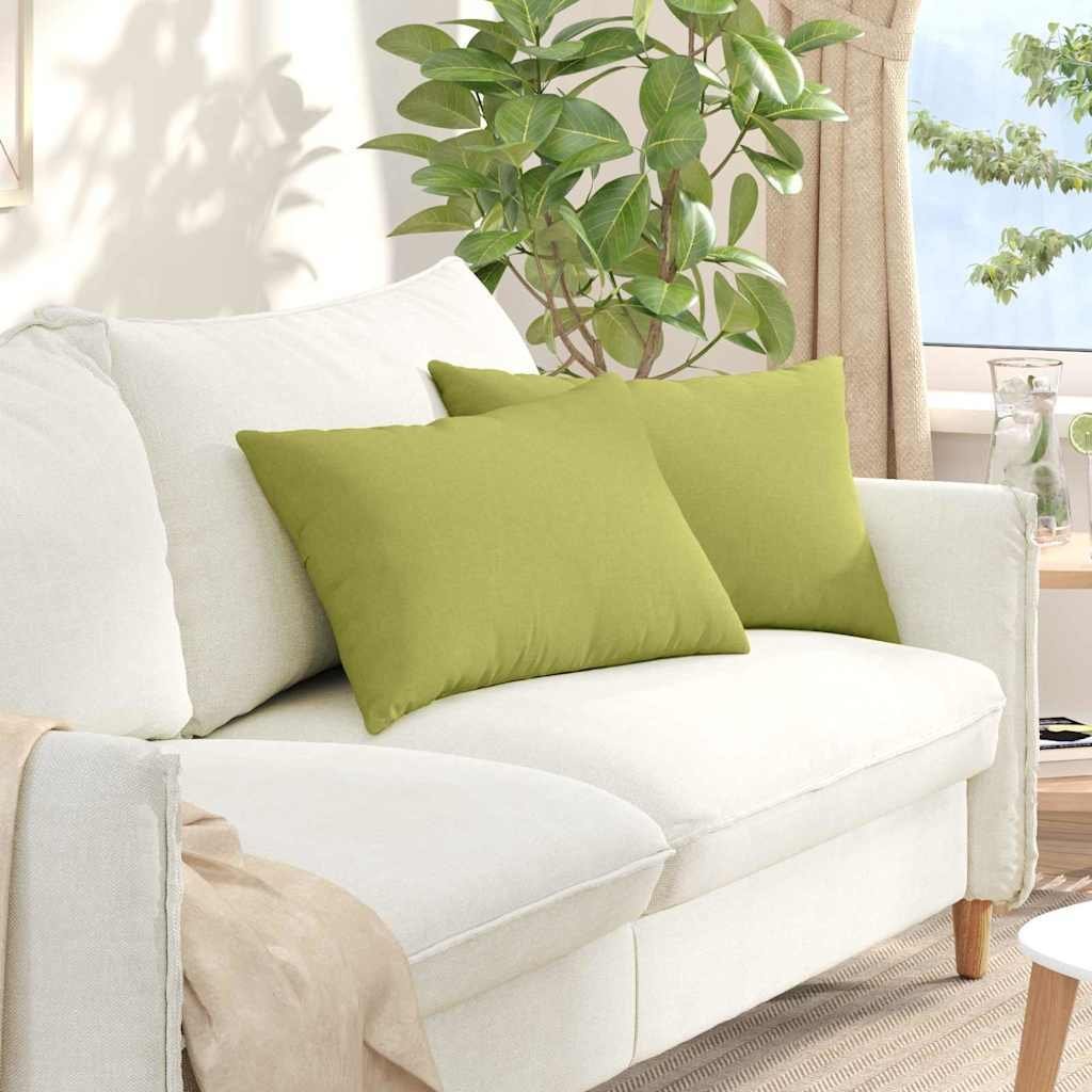 vidaXL vidaXL Poduszki na sofę 2 pcs Jasnozielony 60 x 40 cm tkanina