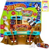 Zabawki konstrukcyjne - HOT WHEELS - STADION SKATEPARK DESKOROLKA FINGERBOARD Z BUTAMI PREZENT DLA DZIECKA + EBOOK - miniaturka - grafika 1