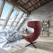 Fotele - Designerski, nowoczesny, unikatowy fotel do salonu Mirasol Moka - miniaturka - grafika 1