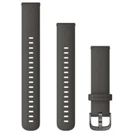 Akcesoria do smartwatchy - Garmin Silikonowy pasek Vivoactive 4s, Vivomove 3s, Venu 2s (18mm) - Grafitowy z popielatym zapięciem [010-12932-0E] 010-12932-0E - miniaturka - grafika 1