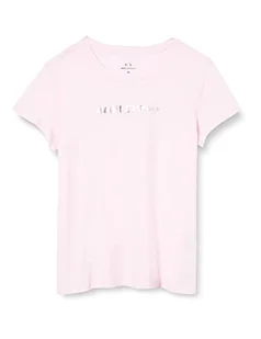 Armani Exchange Damska koszulka z krótkim rękawem, slim fit, okrągły dekolt, ilusion, rozmiar M, iluzja, M - Koszulki i topy damskie - miniaturka - grafika 1