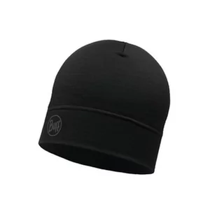Czapka wełniana Buff Lightweight Merino Wool Hat Solid Black - Czapki damskie - miniaturka - grafika 1