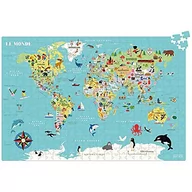 Puzzle - Vilac Mapa Świata Puzzle 500 szt Ingela P.A-Od 8 lat-7619, 7619, Wielokolorowy - miniaturka - grafika 1