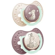 Smoczki uspokajające - Lovi Smoczek silikonowy dynamiczny 3-6 m Night&Day Girl - miniaturka - grafika 1