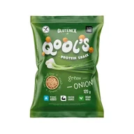Chipsy - Qool`s snacki proteinowe - zielona cebulka 120g Glutenex - miniaturka - grafika 1