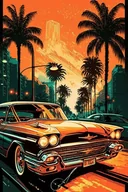 Puzzle - PUZZLE Auta Klasyki Vintage Retro Art A3 252 el z Nadrukiem + IMIĘ Pudełko - miniaturka - grafika 1