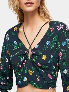 BLUZKA DAMSKA PEPE JEANS GRACIA R. M DŁUGI RĘKAW, KWIATY WIOSNA LATO - Bluzki damskie - miniaturka - grafika 1