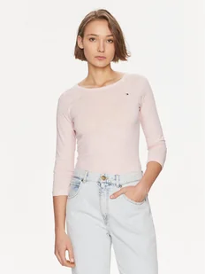 Tommy Hilfiger Bluzka WW0WW37861 Różowy Slim Fit - Bluzki damskie - miniaturka - grafika 1