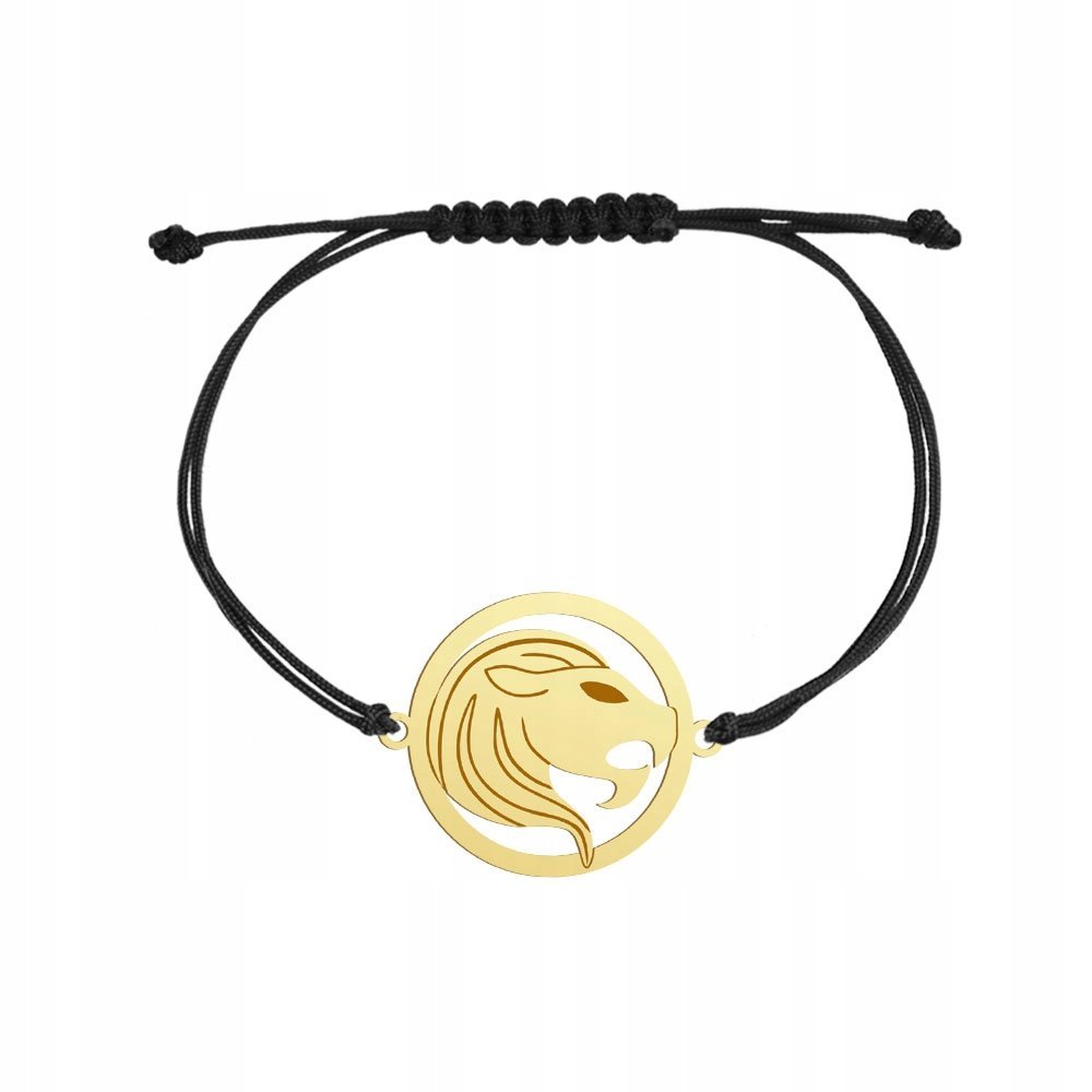 Pozłacana Bransoletka Znak Zodiaku LEW GRAWER