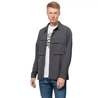 Koszulki męskie - Jack Wolfskin Koszulka męska Atacama Vent Shirt M, asfalt, S (2 sztuki), asfaltowy, S - grafika 1