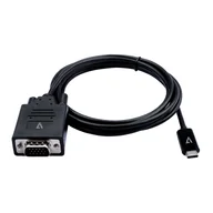 Adaptery i przejściówki - V7 V7UCVGA-2M adapter kablowy VGA (D-Sub) USB Type-C Czarny - miniaturka - grafika 1