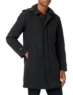 Płaszcze męskie - s.Oliver płaszcz męski długi rękaw, czarny, XL - miniaturka - grafika 1