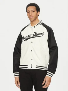 Guess Jeans Kurtka bomber M5GL32 WHAA2 Beżowy Regular Fit - Kurtki męskie - miniaturka - grafika 1