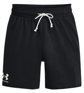 Spodenki męskie UNDER ARMOUR Rival Terry krótkie czarne - Spodenki męskie - miniaturka - grafika 1