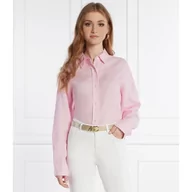 Koszule damskie - Samsøe Samsøe Lniana koszula | Loose fit - miniaturka - grafika 1