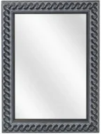 Lustra - Lustro w rzeźbionej ramie postarzana czerń H0-P48 - miniaturka - grafika 1