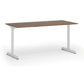 Biurka - Biurko PRIMO BETA, 1600 x 800 mm, podstawa biała, orzech - miniaturka - grafika 1