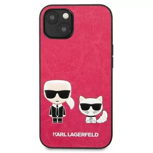Karl Lagerfeld PU Leather Karl & Choupette Embossed - Etui iPhone 13 Mini (fuksja) KLHCP13SPCUSKCP - Etui i futerały do telefonów - miniaturka - grafika 4