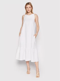 Sukienki - Benetton United Colors Of Sukienka letnia 4AGHDV01J Biały Regular Fit - grafika 1