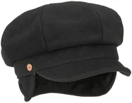 Czapki dla dzieci - Czapka Newsboy Camilla by Mayser, czarny, L (58-59 cm) - miniaturka - grafika 1