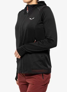 Bluza damska Salewa Pedroc PL Hooded Jacket - black out - Bluzy sportowe damskie - miniaturka - grafika 1