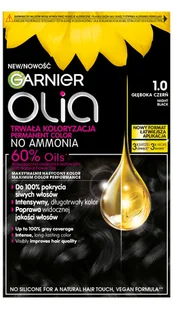 Garnier Olia Farba do włosów 1.0 Night Black - Farby do włosów i szampony koloryzujące - miniaturka - grafika 1